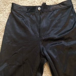 Satin black pants